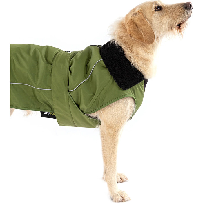 2024 Dryrobe Abrigo Para Perro V3 DRV3 - Black / Verde Oscuro